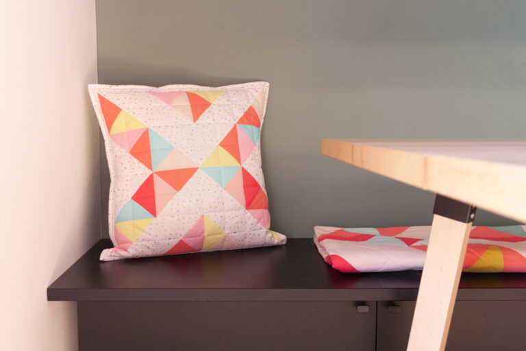 Mirror-maze-quilted-cushion