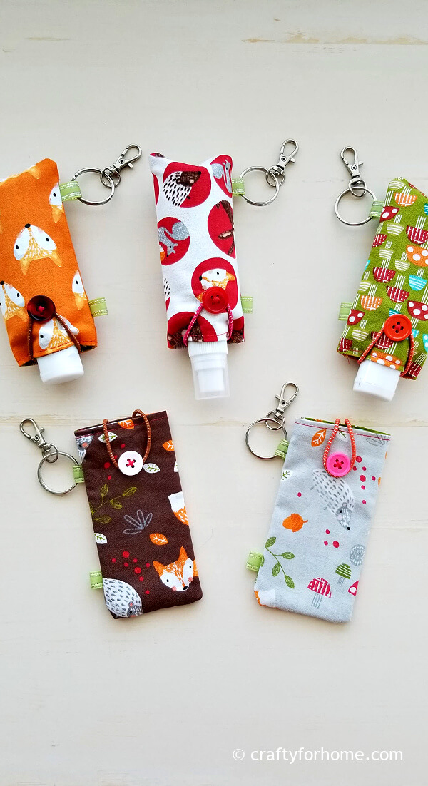Fabric-hand-sanitizer-holder