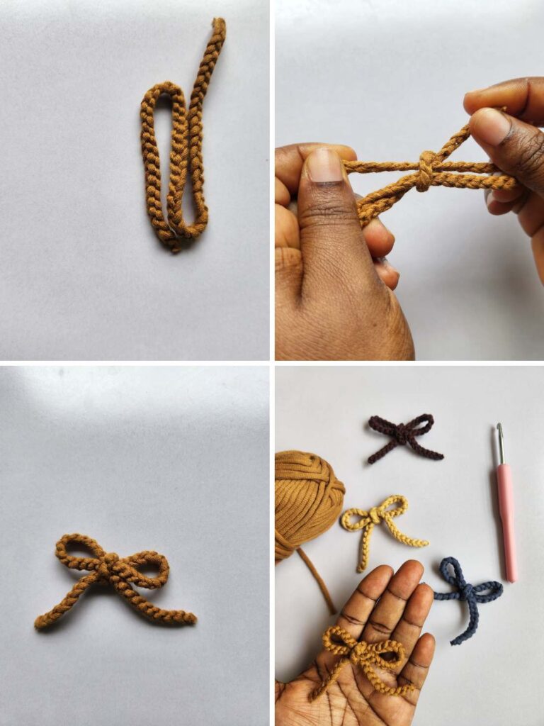 Simple Crochet Bow Tie tutorial