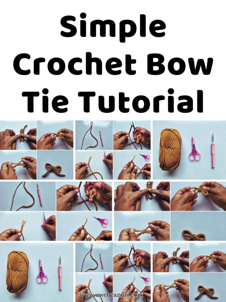 Simple Crochet Bow Tie tutorial