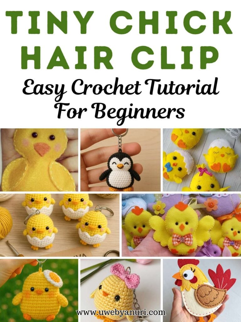 Tiny Chick Hair Clip: Easy Crochet Tutorial for Beginners