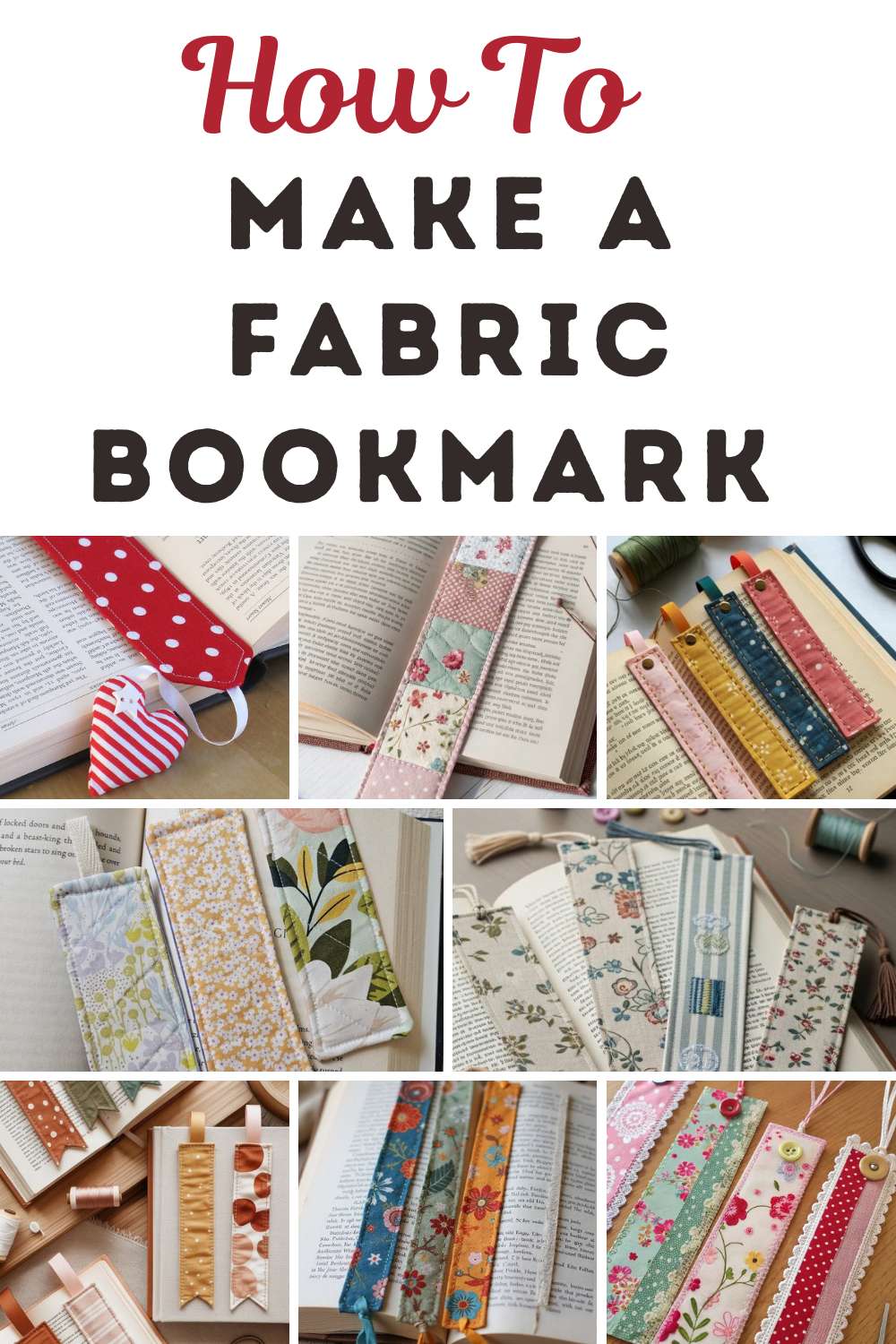 How to Make a Fabric Bookmark.