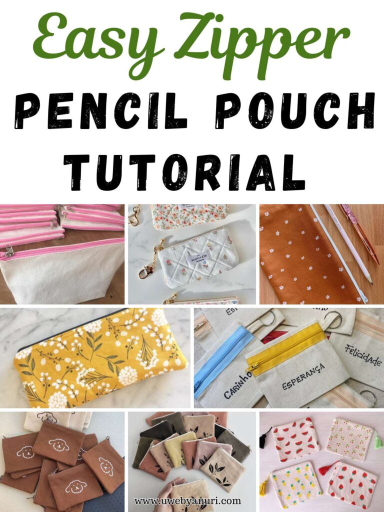 Easy Zipper Pencil Pouch Tutorial