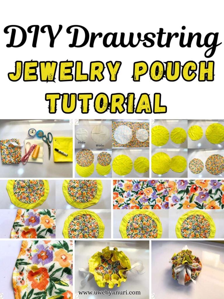 DIY Drawstring Jewelry Pouch Tutorial