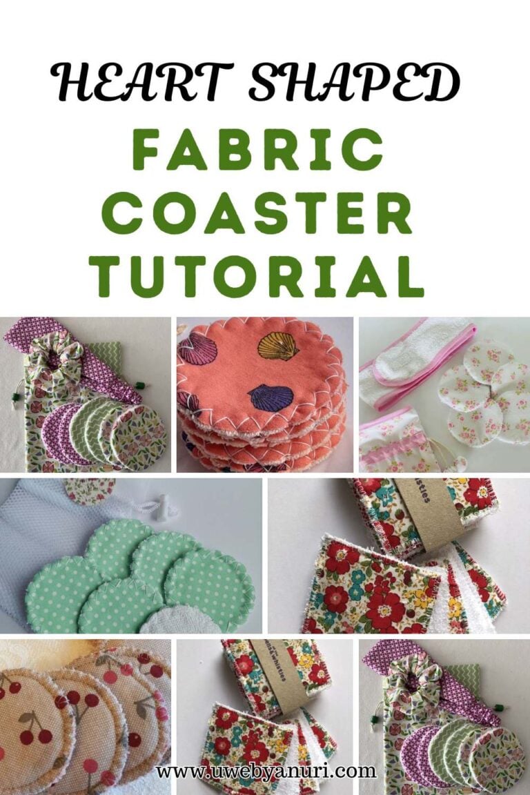 Heart Shaped Fabric Coaster Tutorial