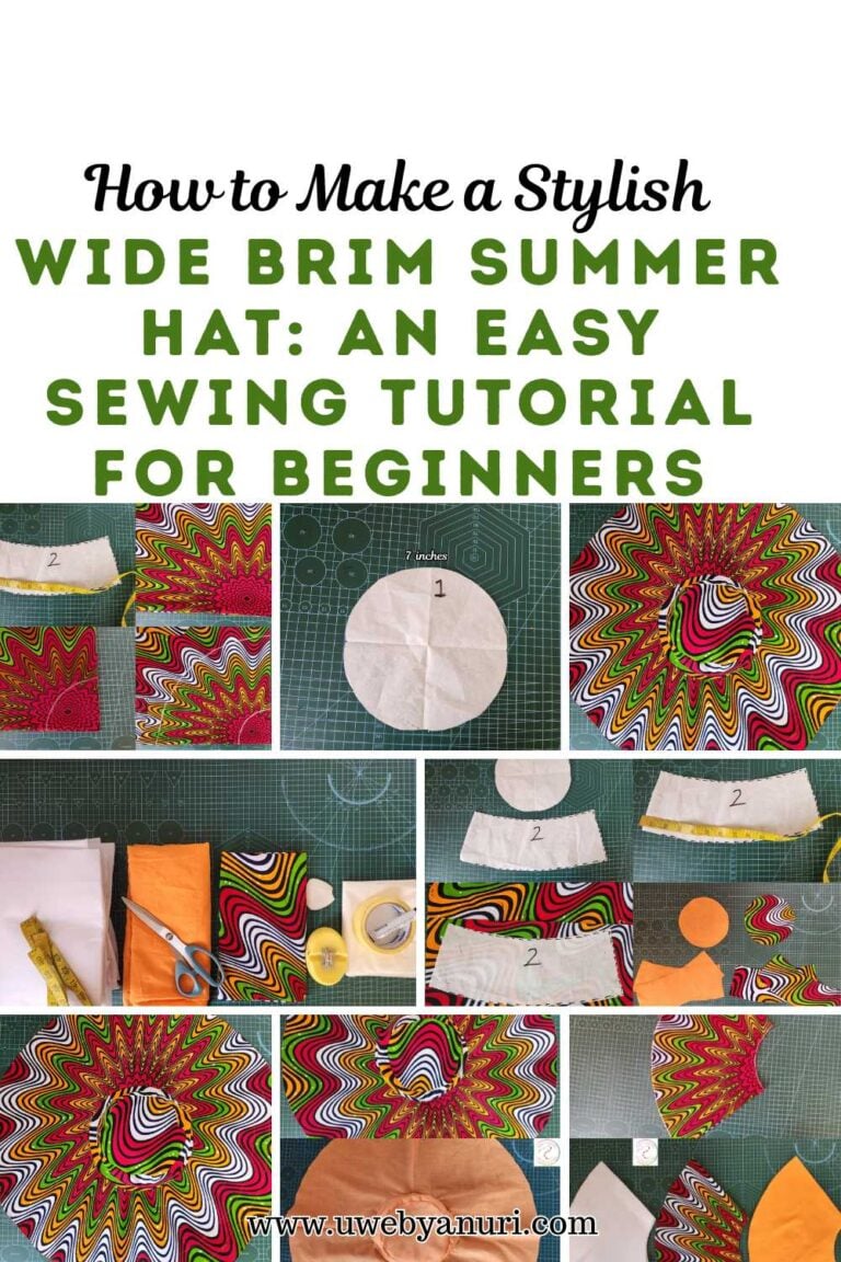 How to Make a Stylish Wide Brim Summer Hat: An Easy Sewing Tutorial for Beginners