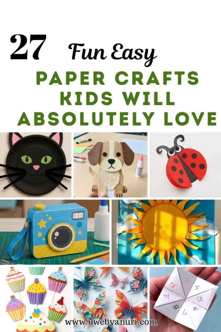27 Fun Easy Paper Crafts Kids Will Absolutely Love.